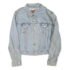 LEVI'S Womens Blue Denim Jacket L Cotton Blend Button Classic Casual Retro