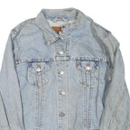 LEVI'S Womens Blue Denim Jacket L Cotton Blend Button Classic Casual Retro