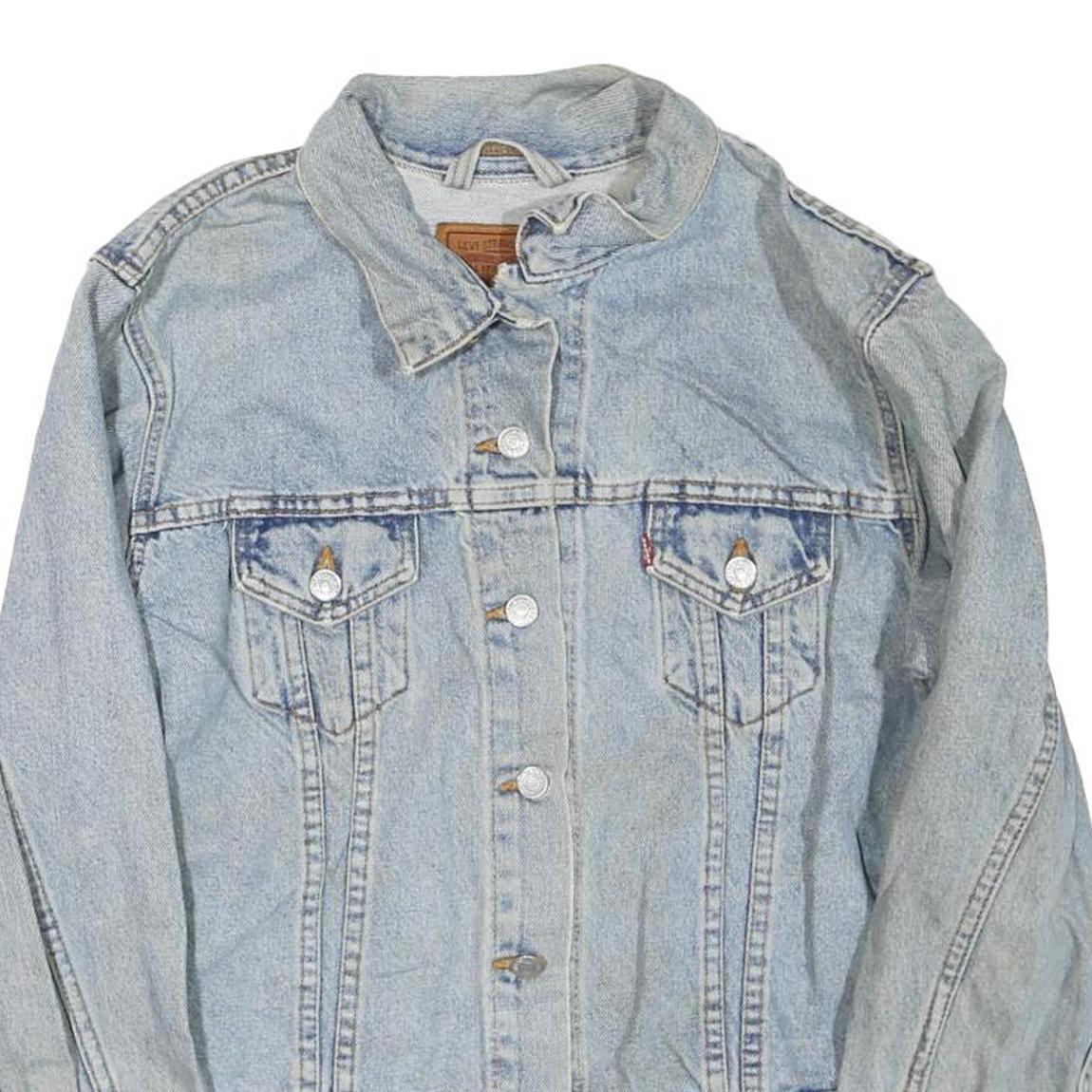 LEVI'S Womens Blue Denim Jacket L Cotton Blend Button Classic Casual Retro