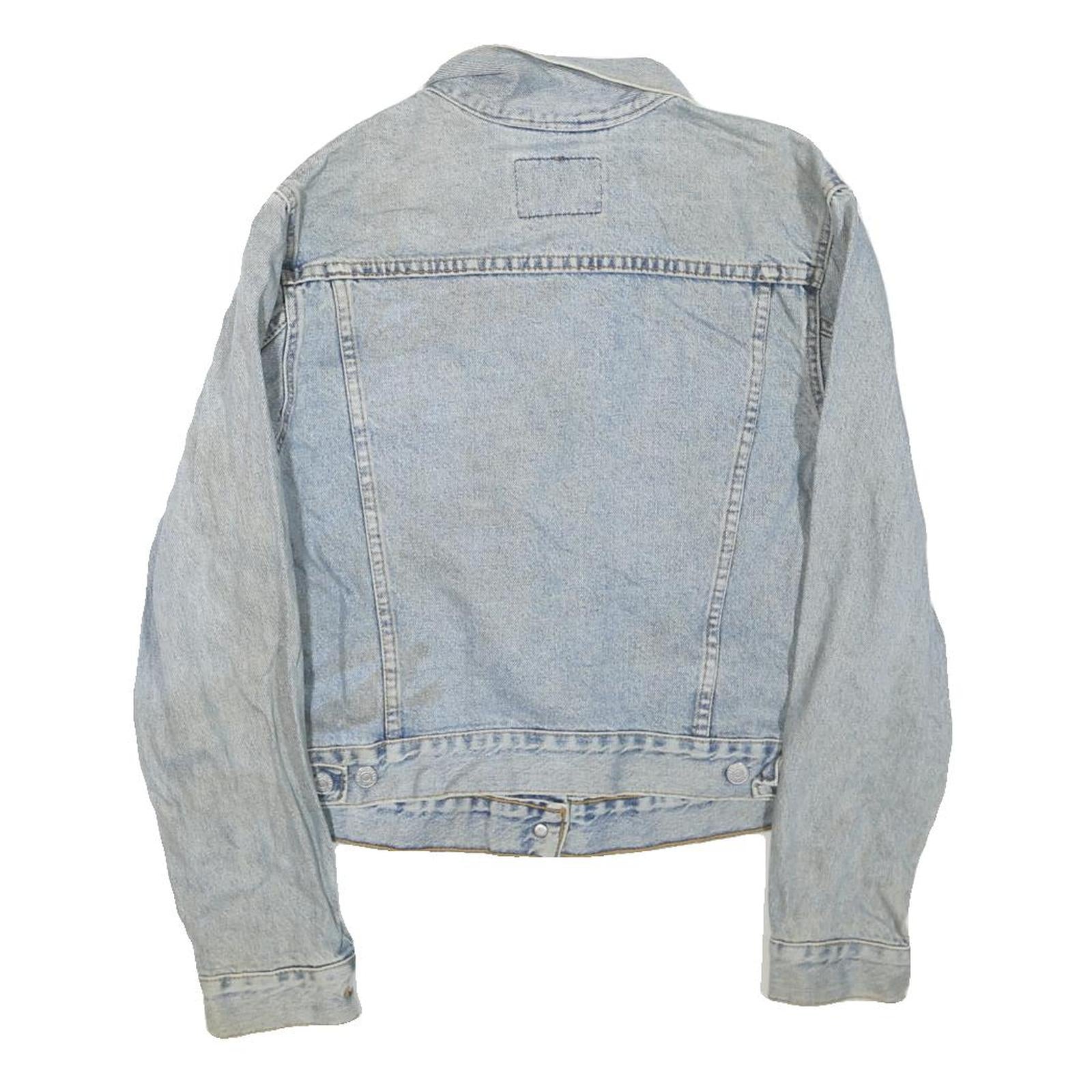 LEVI'S Womens Blue Denim Jacket L Cotton Blend Button Classic Casual Retro