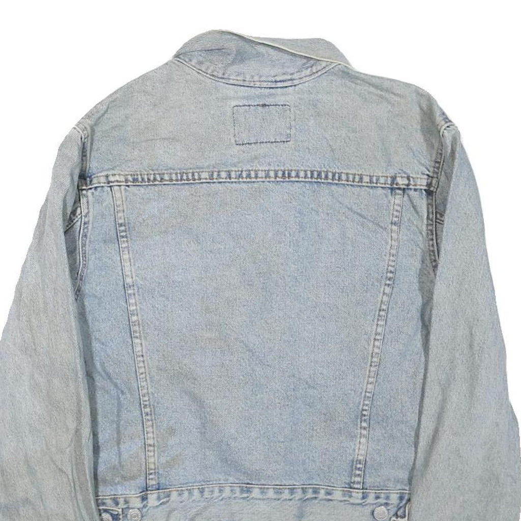 LEVI'S Womens Blue Denim Jacket L Cotton Blend Button Classic Casual Retro