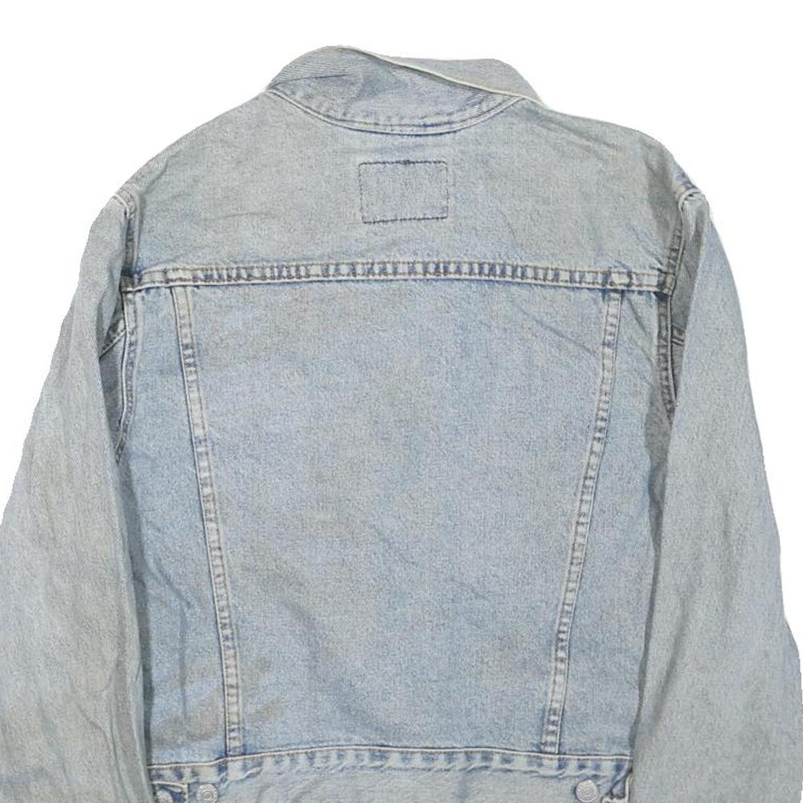 LEVI'S Womens Blue Denim Jacket L Cotton Blend Button Classic Casual Retro