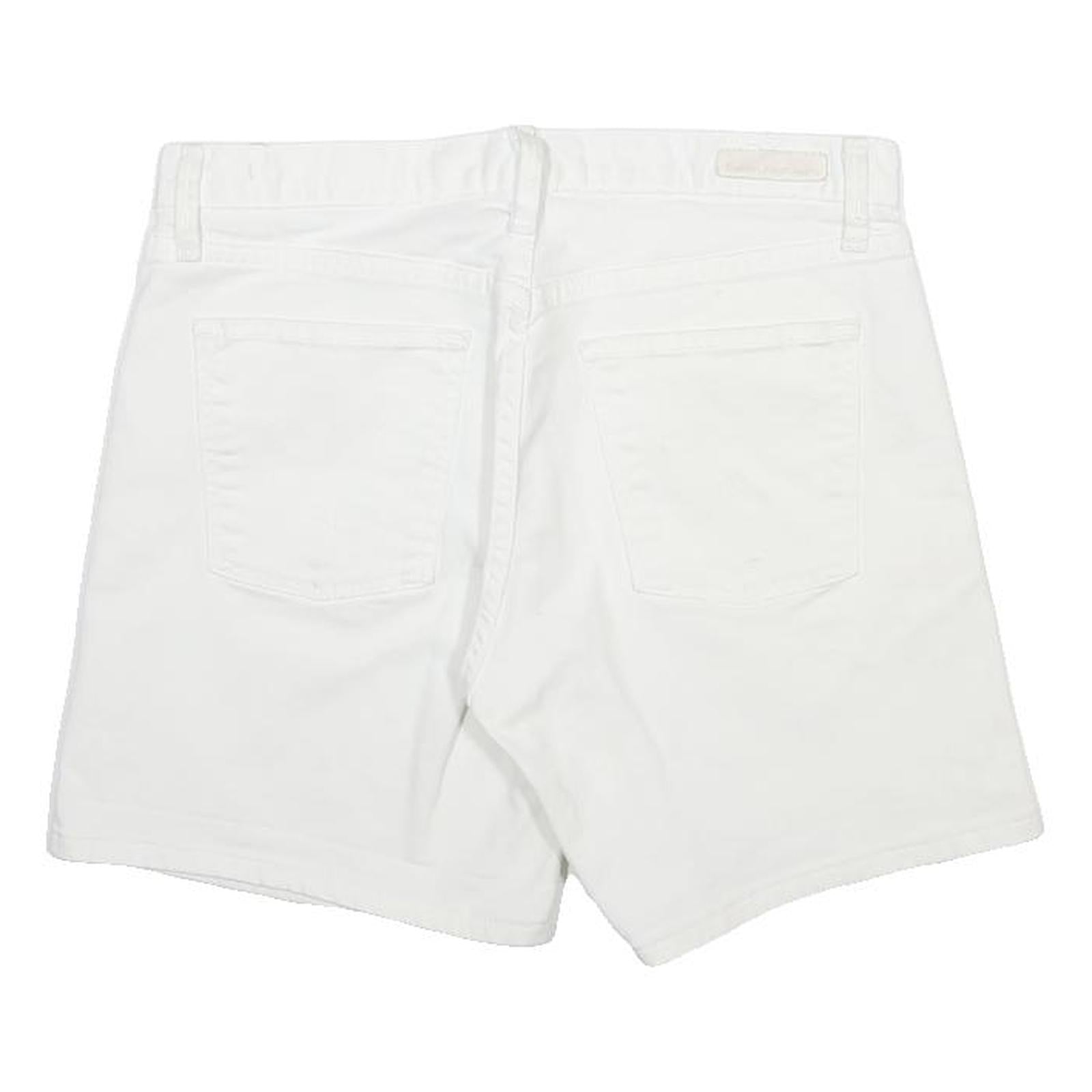 CALVIN KLEIN JEANS Womens White Cotton Blend Casual Shorts M W32