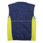 ADIDAS Mens Blue & Yellow Zip Jacket M Polyester Sports Fitness Casual