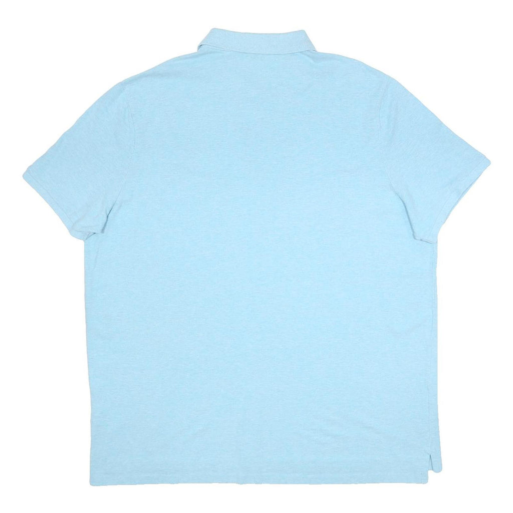 POLO RALPH LAUREN Mens Blue Short Sleeve Plain 2XL Cotton Polo Shirt Classic