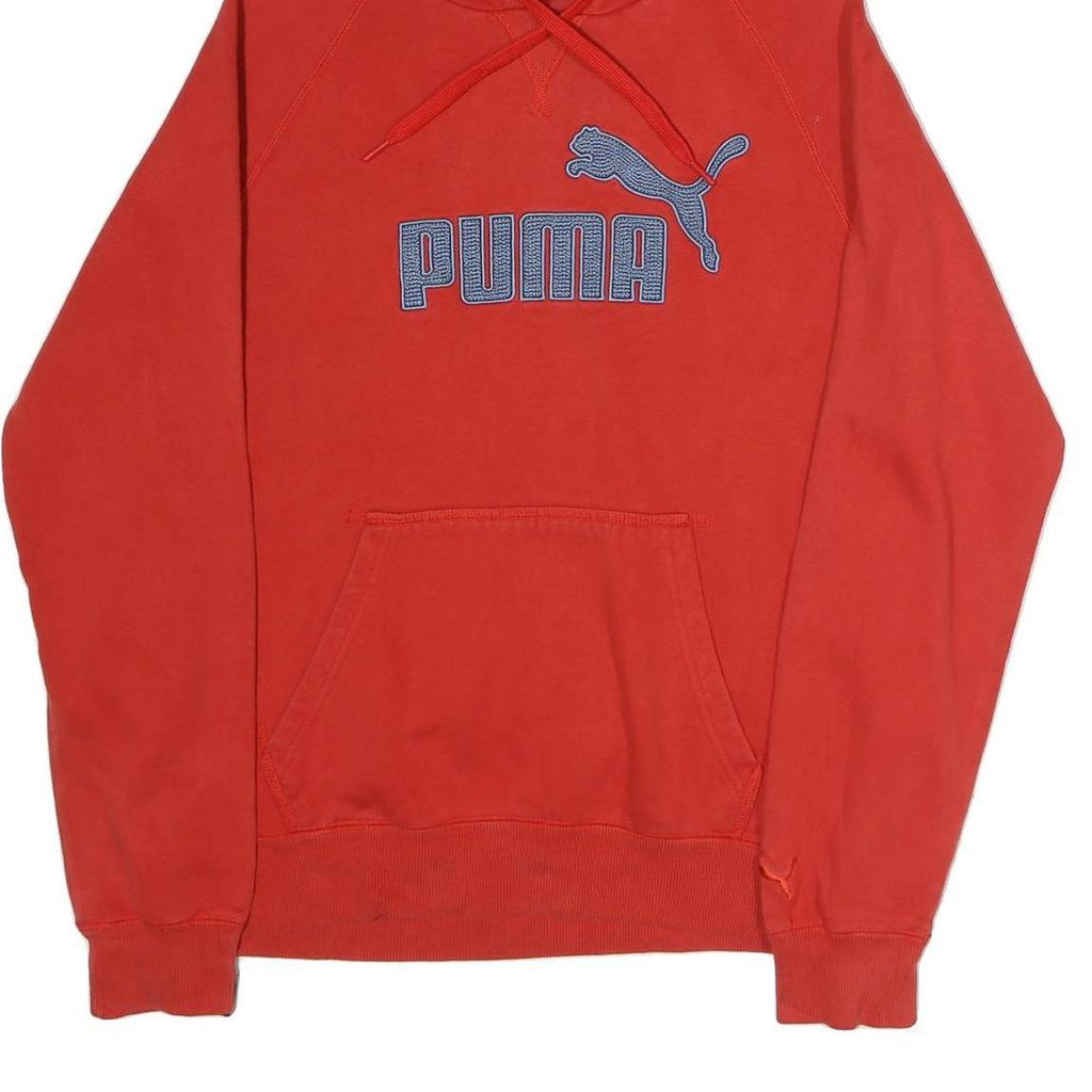 PUMA Mens Red Hoodie L Cotton Pullover Casual Sportswear