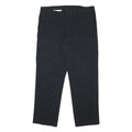 DICKIES Mens Black Cotton Blend Regular Straight Trousers W36 L30 Workwear Zip
