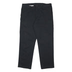 DICKIES Mens Black Cotton Blend Regular Straight Trousers W36 L30 Workwear Zip