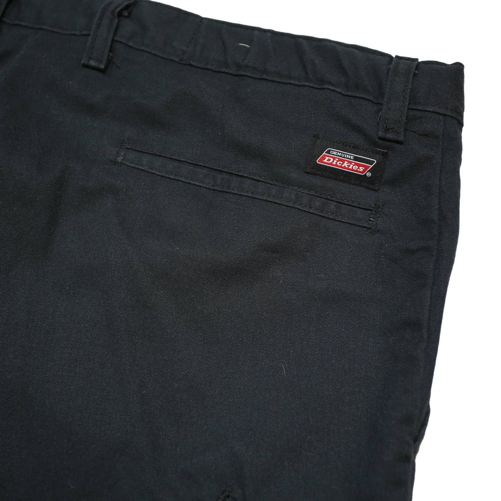 DICKIES Mens Black Cotton Blend Regular Straight Trousers W36 L30 Workwear Zip