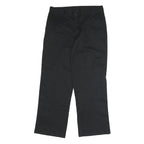 DICKIES Mens Cotton Black Regular Straight Trousers W32 L30 Workwear Zip Closure