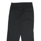 DICKIES Mens Cotton Black Regular Straight Trousers W32 L30 Workwear Zip Closure