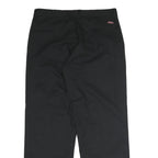 DICKIES Mens Cotton Black Regular Straight Trousers W32 L30 Workwear Zip Closure