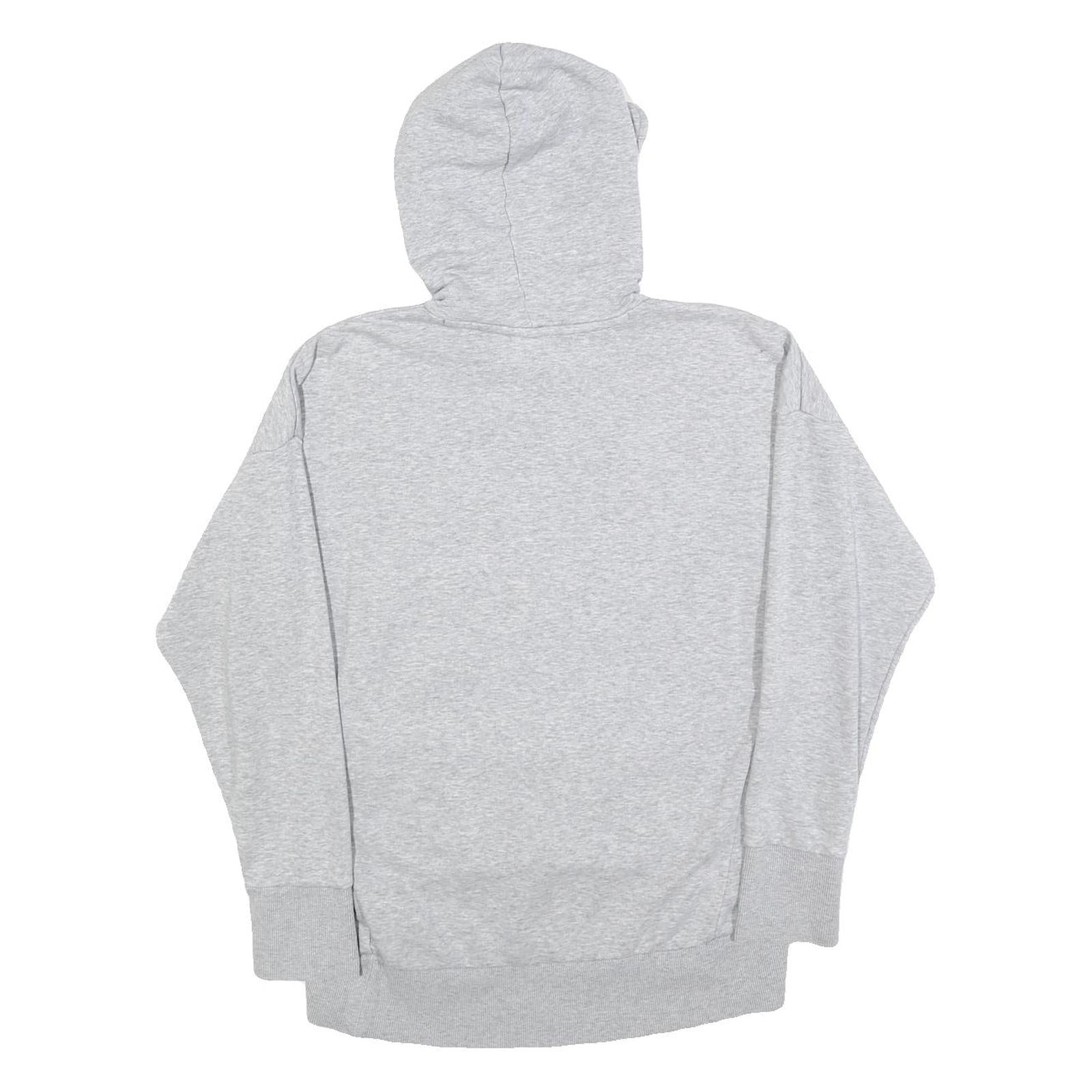 ADIDAS Womens Grey Hoodie S Cotton Blend Pullover Casual Sweatshirt