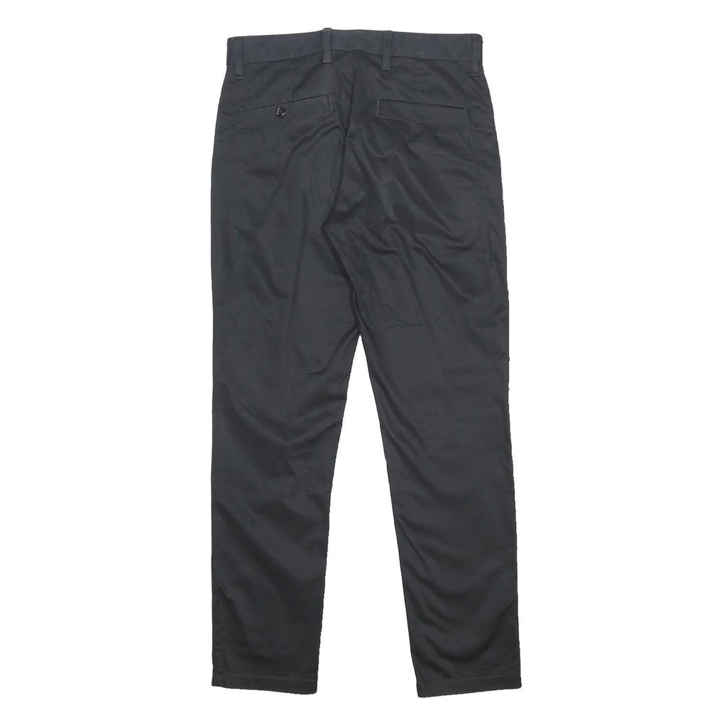 G-STAR Mens Cotton Blend Black Slim Straight Trousers W30 L30 Stylish Zip