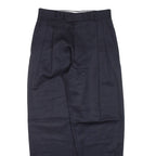 JUNIORS CLUB Pleated Boys Trousers Blue Relaxed Tapered Wool W26 L26