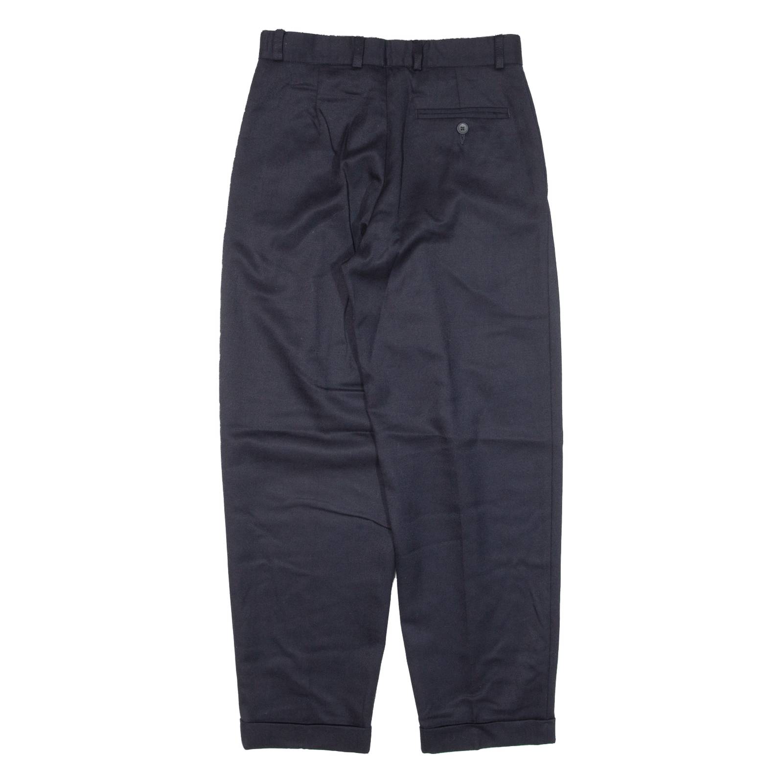 JUNIORS CLUB Pleated Boys Trousers Blue Relaxed Tapered Wool W26 L26