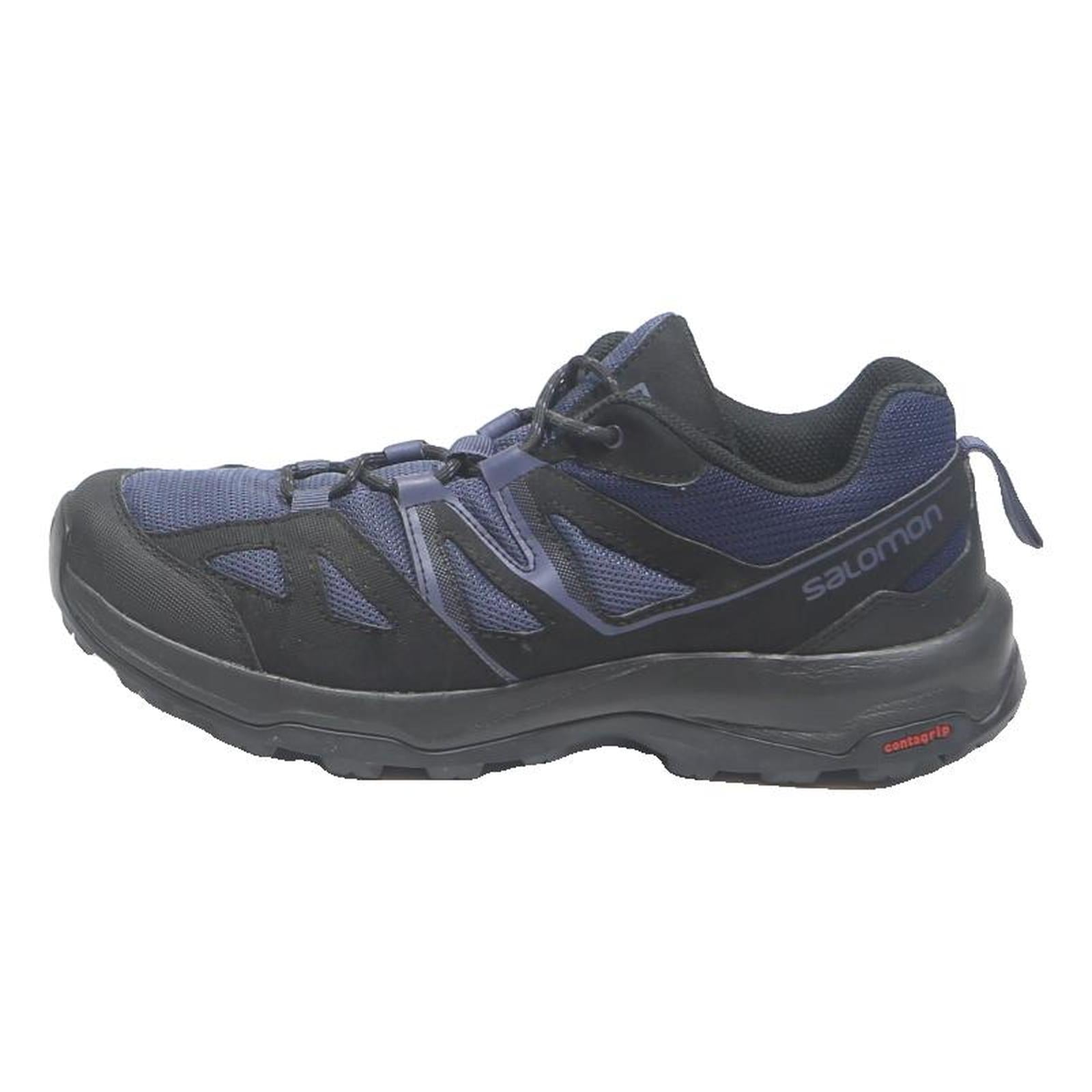 SALOMON Mens Walking Trainers Synthetic Black & Blue UK 7.5 Comfortable Outdoor