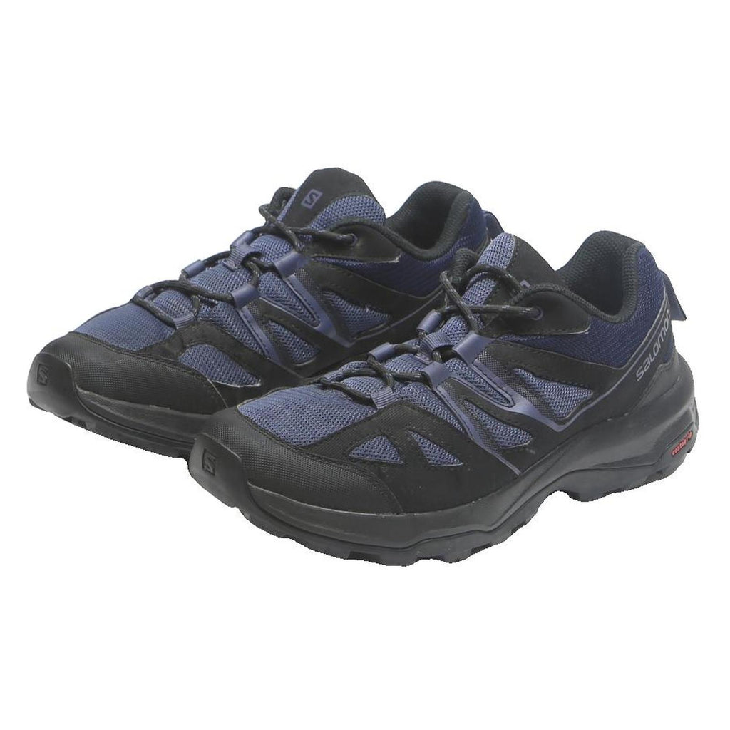 SALOMON Mens Walking Trainers Synthetic Black & Blue UK 7.5 Comfortable Outdoor