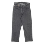 LEVI'S 501 BIG E Womens Jeans Black Regular Straight Denim Raw W28 L23 Vintage