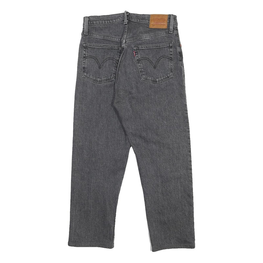 LEVI'S 501 BIG E Womens Jeans Black Regular Straight Denim Raw W28 L23 Vintage