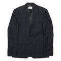 SANDRO Mens Navy Blue Wool Blazer Jacket M Woven Tailored Button Closure