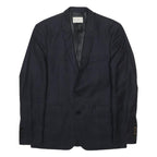 SANDRO Mens Navy Blue Wool Blazer Jacket M Woven Tailored Button Closure
