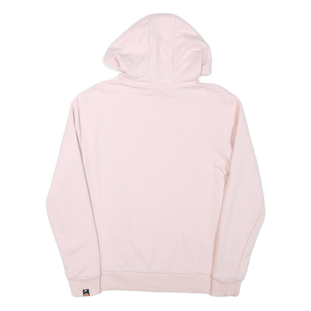 ELLESSE Womens Pink Hoodie UK 10 Cotton Blend Pullover Casual Sportswear