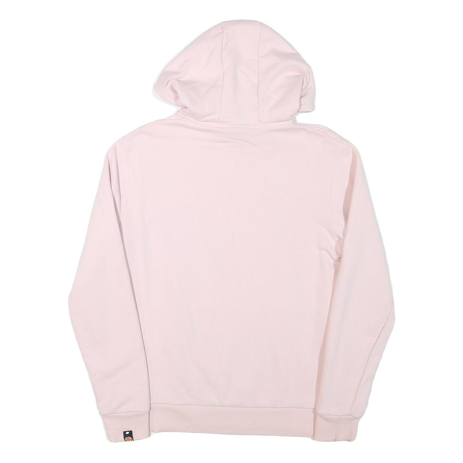 ELLESSE Womens Pink Hoodie UK 10 Cotton Blend Pullover Casual Sportswear