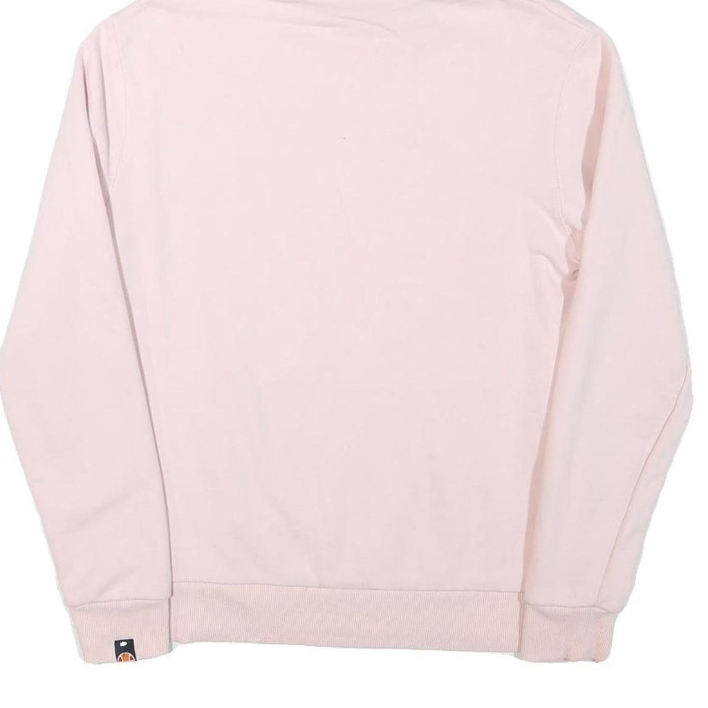 ELLESSE Womens Pink Hoodie UK 10 Cotton Blend Pullover Casual Sportswear