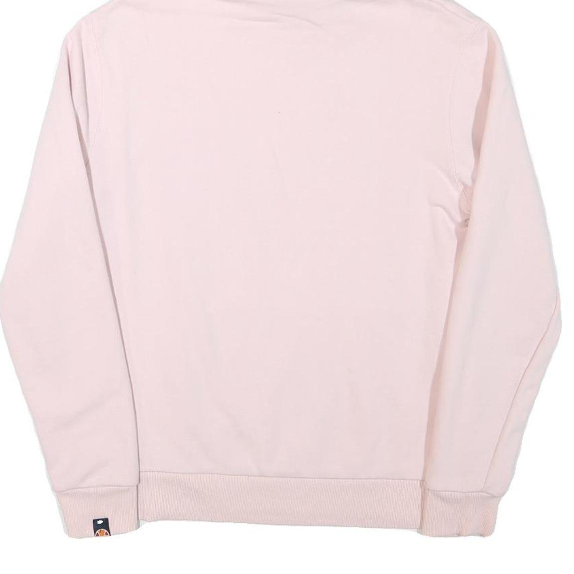 ELLESSE Womens Pink Hoodie UK 10 Cotton Blend Pullover Casual Sportswear