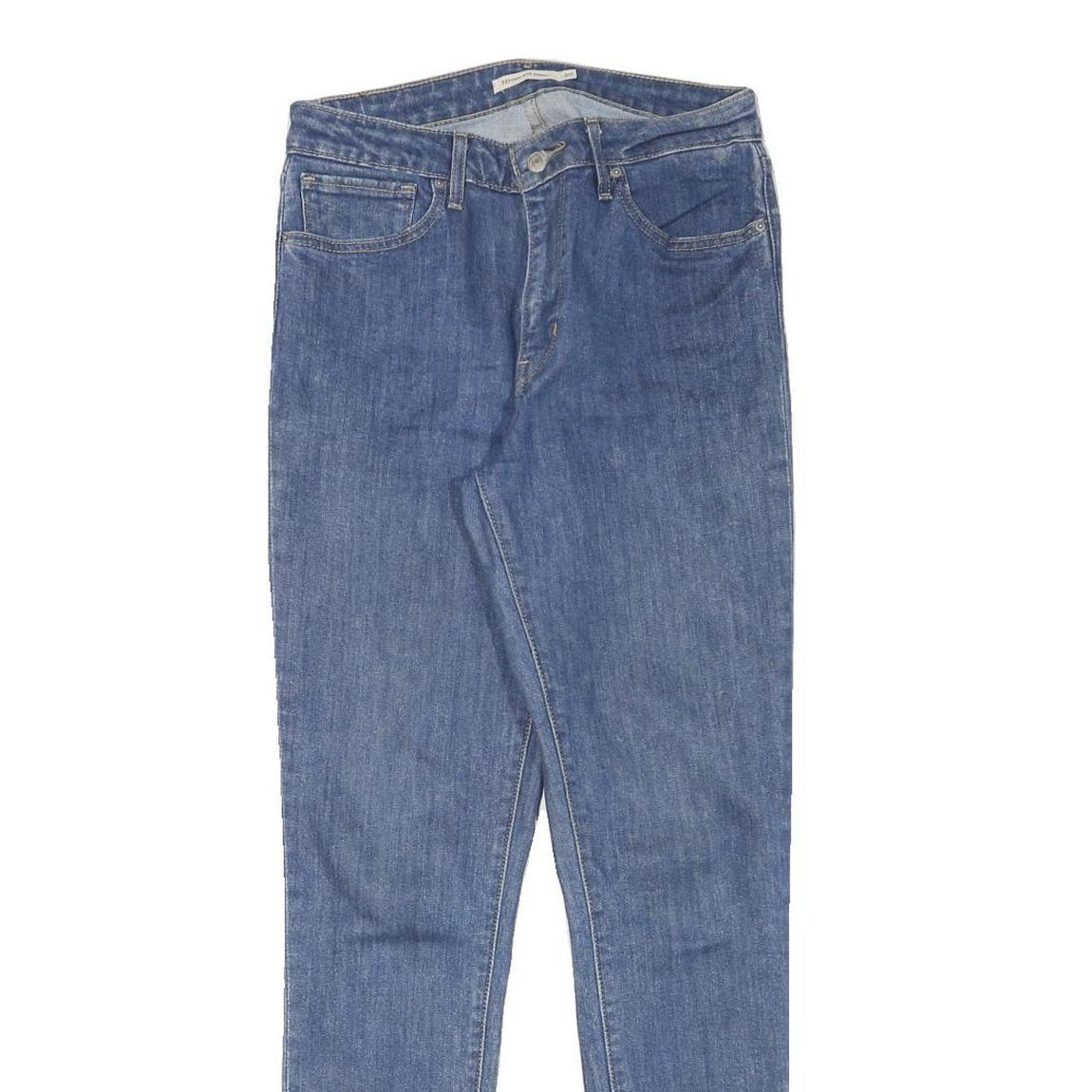 LEVI'S Womens Slim Blue Denim Jeans W29 L31 Cotton Blend Zip Skinny Fit