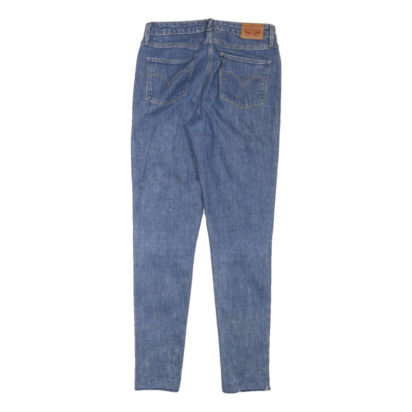 LEVI'S Womens Slim Blue Denim Jeans W29 L31 Cotton Blend Zip Skinny Fit