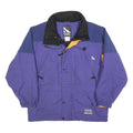 SERAC Mens Purple & Navy Blue Outdoor Jacket S Polyester Blend Zip Coat