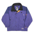 SERAC Mens Purple & Navy Blue Outdoor Jacket S Polyester Blend Zip Coat