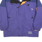 SERAC Mens Purple & Navy Blue Outdoor Jacket S Polyester Blend Zip Coat