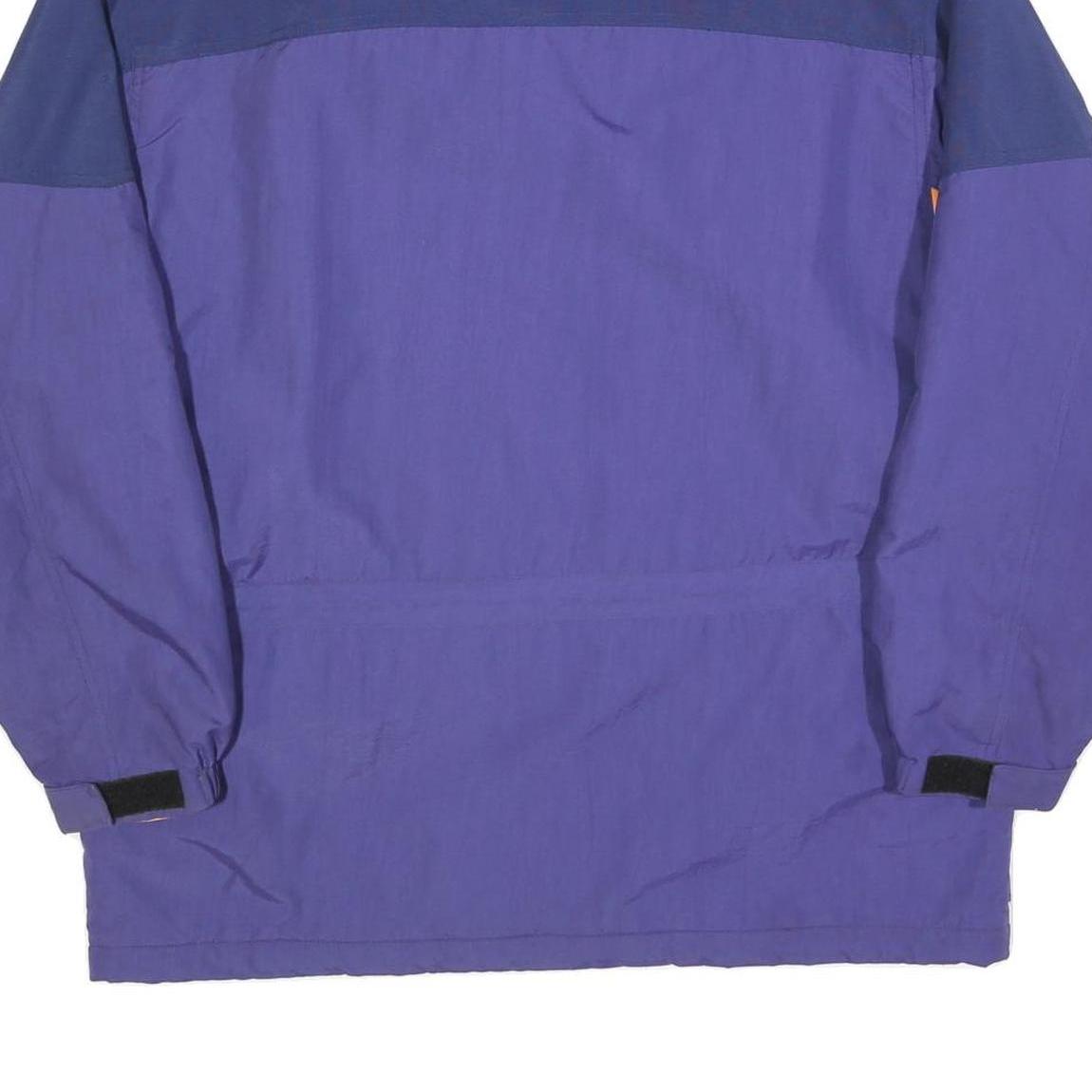 SERAC Mens Purple & Navy Blue Outdoor Jacket S Polyester Blend Zip Coat