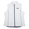 NFL Womens White & Navy Seahawks Quilted Jacket 2XL Polyester Zip Sleeveless