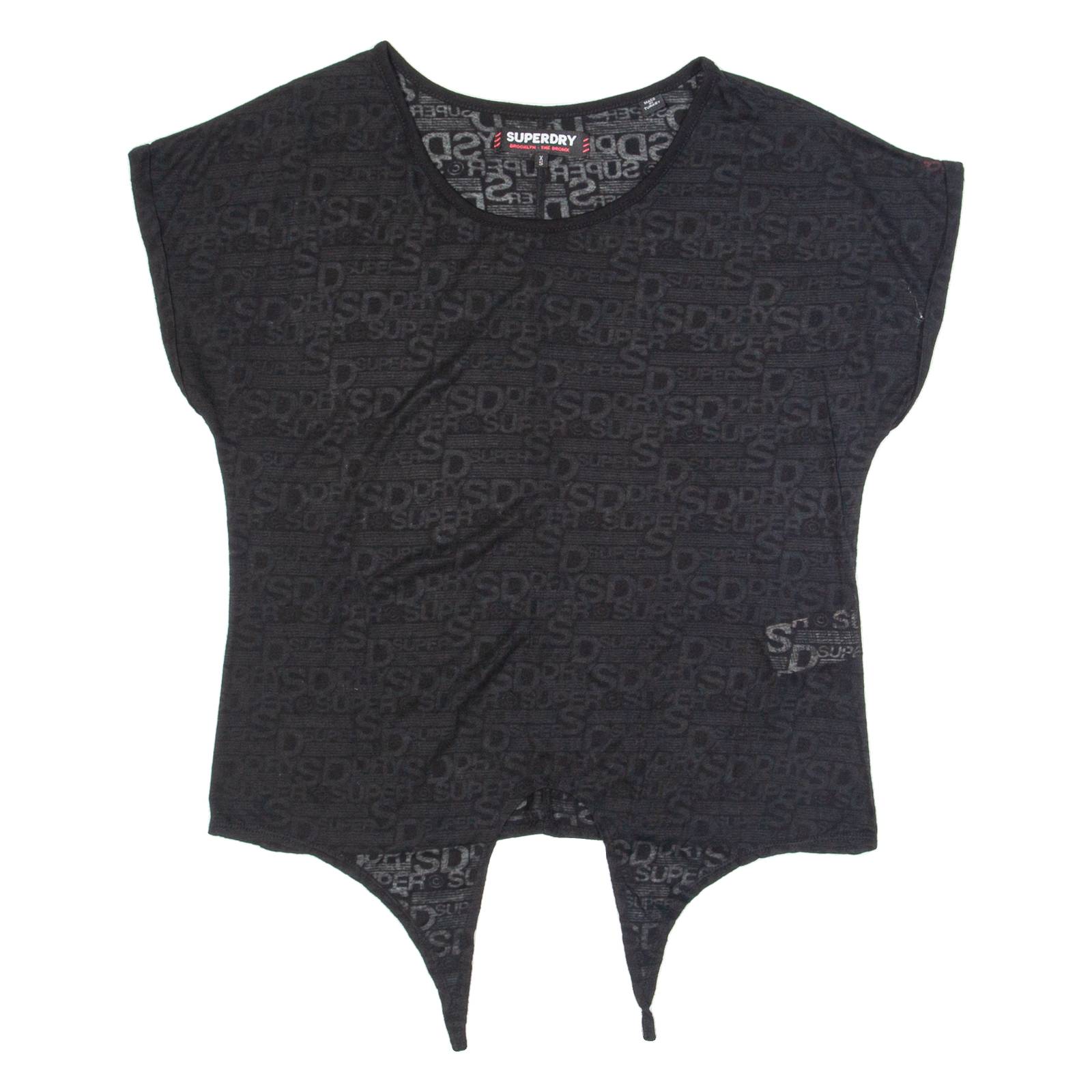 SUPERDRY Womens Oversized Top Black XS