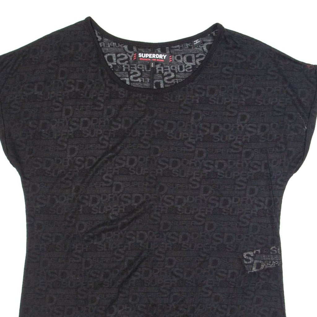 SUPERDRY Womens Oversized Top Black XS