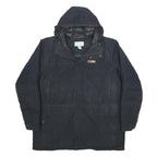 COLUMBIA Mens Black Outdoor Jacket 2XL Polyester Blend Zip Hooded
