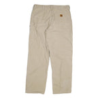 CARHARTT Mens Loose Beige Cotton Blend Workwear Trousers W38 L34 Utility Pocket
