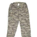 Mens Cotton Blend Classic Camouflage Trousers W30 L31 Zip Closure Casual