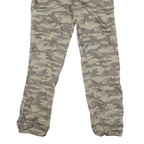 Mens Cotton Blend Classic Camouflage Trousers W30 L31 Zip Closure Casual