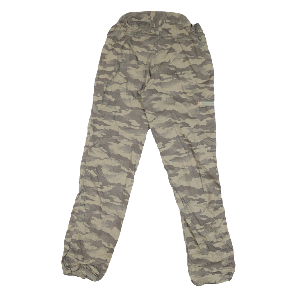 Mens Cotton Blend Classic Camouflage Trousers W30 L31 Zip Closure Casual