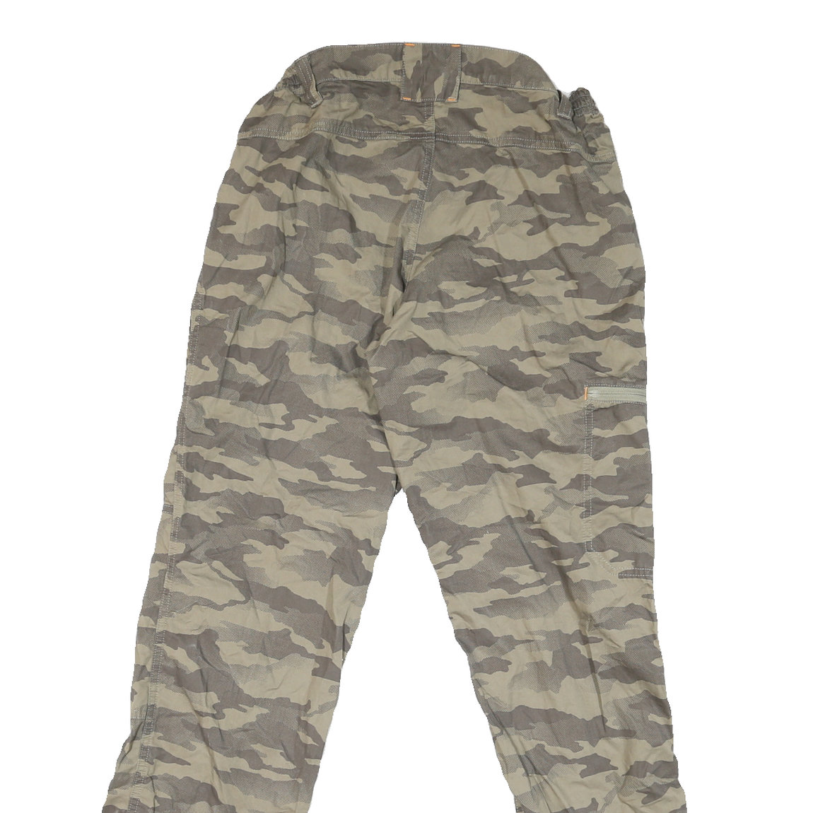 Mens Cotton Blend Classic Camouflage Trousers W30 L31 Zip Closure Casual
