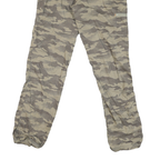 Mens Cotton Blend Classic Camouflage Trousers W30 L31 Zip Closure Casual