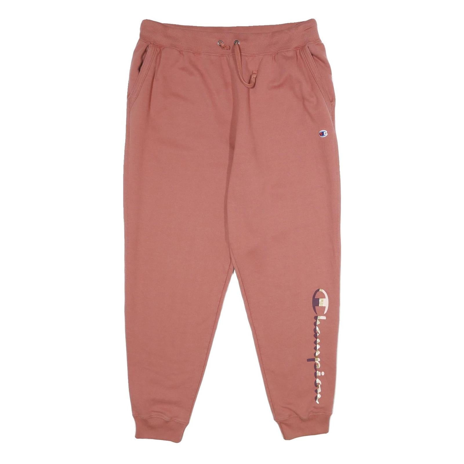 CHAMPION Womens Joggers Rust Pink 2XL W34 Casual Cotton Blend Sweatpants