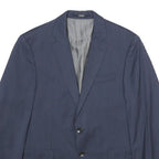 JOOP! Mens Blue Wool Blend Button Jacket M Classic Plain Formal Smart