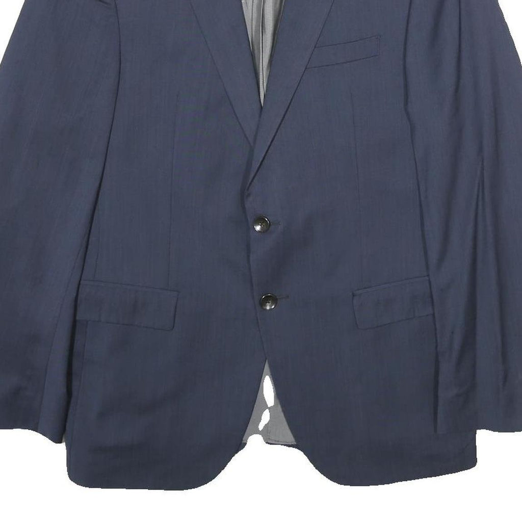 JOOP! Mens Blue Wool Blend Button Jacket M Classic Plain Formal Smart