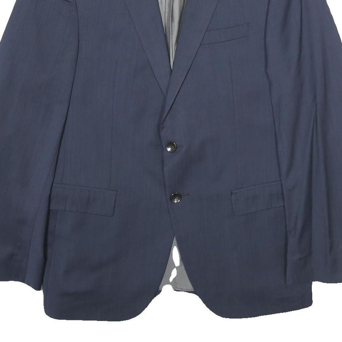 JOOP! Mens Blue Wool Blend Button Jacket M Classic Plain Formal Smart